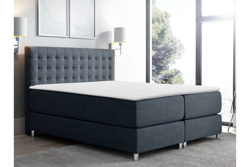 Jenkkisänky Forus 180x200 cm - Harmaa - Huonekalut - Sänky - Parisänky