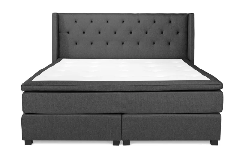 Jenkkisänky Langham 210x210 cm Harmaa - Huonekalut - Sänky - Parisänky