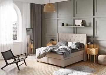 Jenkkisänky Langham Beige - 210x210 cm - Huonekalut - Sänky - Parisänky