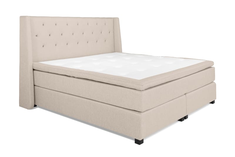 Jenkkisänky Langham Beige - 210x210 cm - Huonekalut - Sänky - Jenkkisängyt