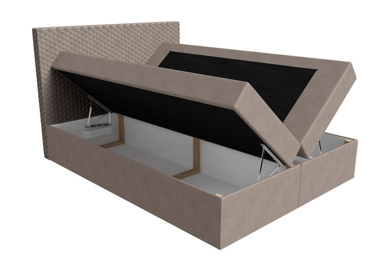 Jenkkisänky Livoll Säilytyksellä 200x200 cm - Vaaleanpunainen - Huonekalut - Sänky - Parisänky