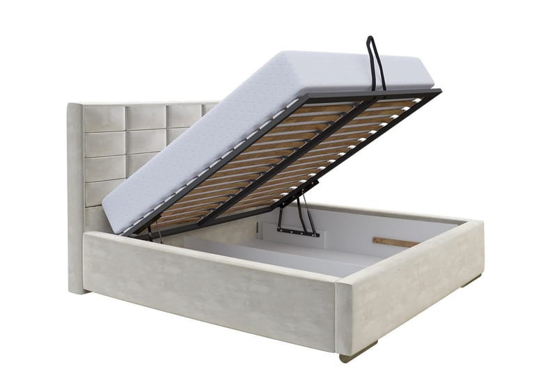 Jenkkisänky Livoll Säilytyksellä 200x200 cm - Vaaleanpunainen - Huonekalut - Sänky - Parisänky