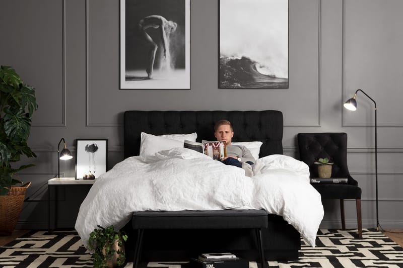 Jenkkisänky Longford 160x200 Kova Polyeetterivaahto - Musta - Huonekalut - Sänky - Parisänky