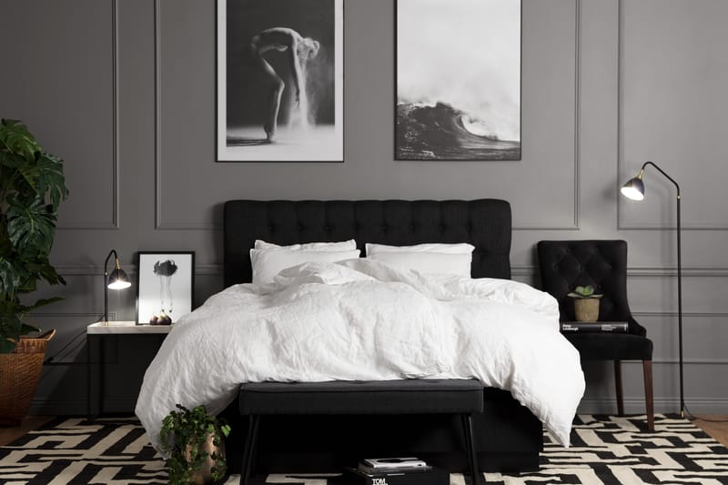 Jenkkisänky Longford 180x200 Kova Polyeetterivaahto - Musta - Huonekalut - Sänky - Jenkkisängyt
