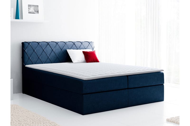 Jenkkisänky Nerland 140x200 cm - Sininen - Huonekalut - Sänky - Parisänky