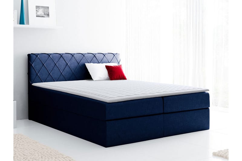 Jenkkisänky Nerland 160x200 cm - Sininen - Huonekalut - Sänky - Parisänky