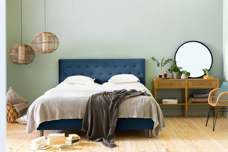 Jenkkisänky Rebeca 160x200 - Sininen - Huonekalut - Sänky - Parisänky