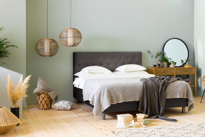 Jenkkisänky Rebeca 160x200 - Tummanharmaa - Huonekalut - Sänky - Parisänky