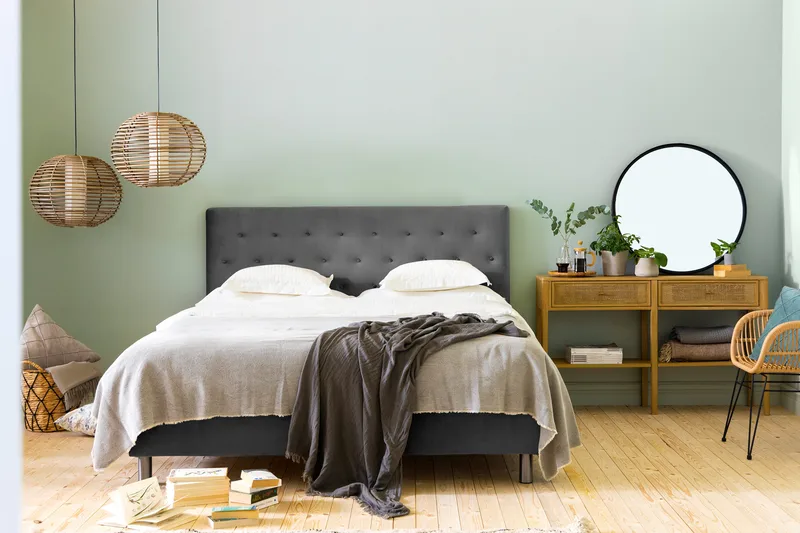 Jenkkisänky Rebeca 180x200 - Tummanharmaa - Huonekalut - Sänky - Parisänky