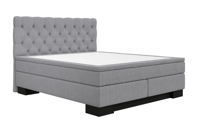 Jenkkisänky Romance Lyx 160x210 - Vaaleanharmaa - Huonekalut - Sänky - Jenkkisängyt