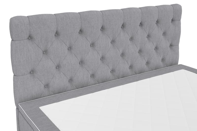 Jenkkisänky Romance Lyx 160x210 - Vaaleanharmaa - Huonekalut - Sänky - Jenkkisängyt