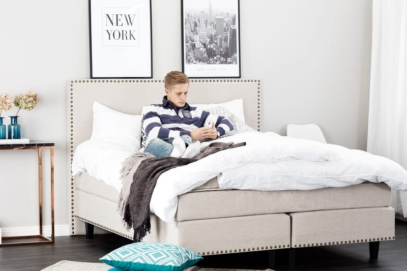 Jenkkisänky Roosalie 180x200 - Beige - Huonekalut - Sänky - Parisänky