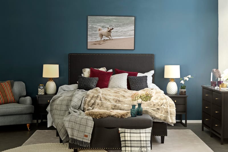 Jenkkisänky Roosalie 180x200 Pääty - Musta - Huonekalut - Sänky - Parisänky