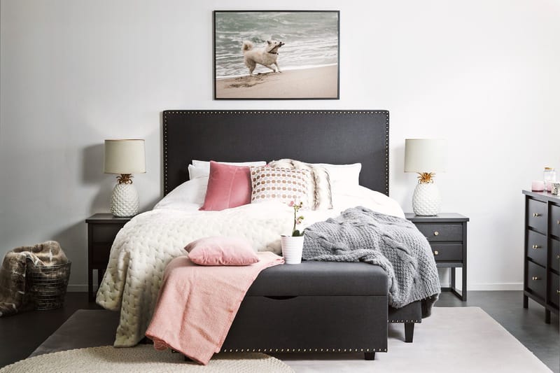 Jenkkisänky Roosalie 180x200 Pääty - Musta - Huonekalut - Sänky - Parisänky