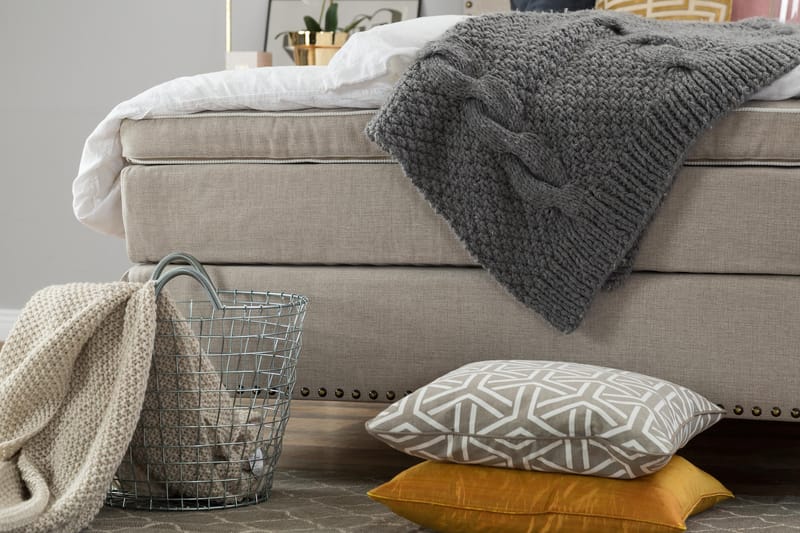 Jenkkisänky Rosalie Beige - 140 - Huonekalut - Sänky - Jenkkisängyt