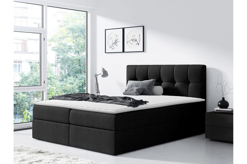 Jenkkisänky Sandom 140x200 cm - Musta - Huonekalut - Sänky - Parisänky