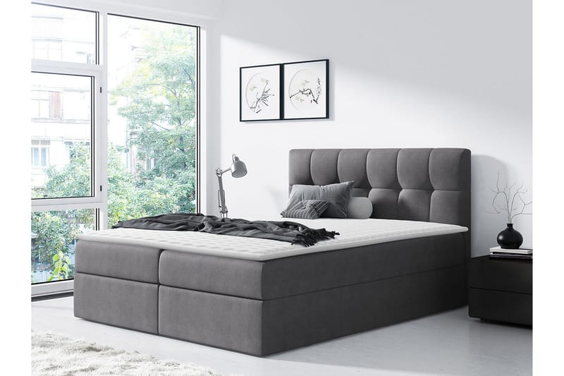 Jenkkisänky Sandom 160x200 cm - Harmaa - Huonekalut - Sänky - Parisänky