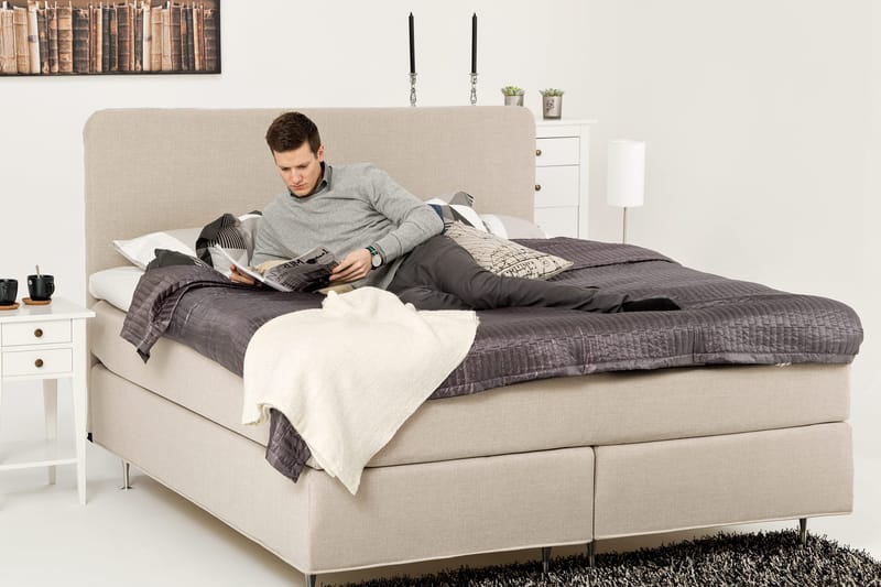 Jenkkisänky Sovereign 210x210 - Beige - Huonekalut - Sänky - Parisänky