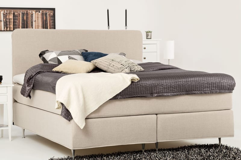 Jenkkisänky Sovereign 210x210 - Beige - Huonekalut - Sänky - Parisänky