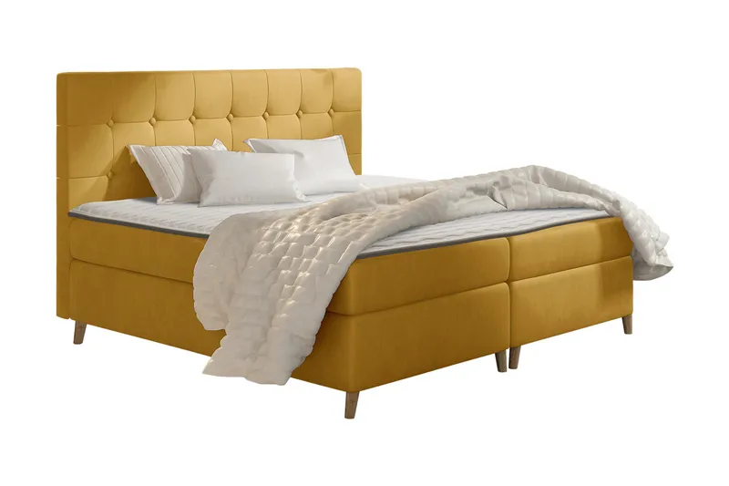 Jenkkisänky Taiwan 160x200 cm - Keltainen - Huonekalut - Sänky - Parisänky