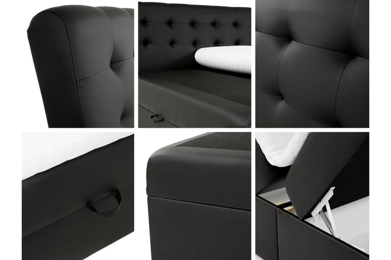 Jenkkisänky Tryland 200x200 cm - Harmaa - Huonekalut - Sänky - Parisänky