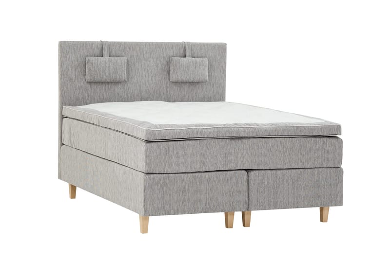 Jenkkisänky Wilson 160x200 Lateksisisus - Vaaleanharmaa - Huonekalut - Sänky - Parisänky