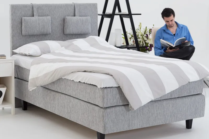 Longford 140 Jenkkisänky - Vaaleanharmaa - Huonekalut - Sänky - Parisänky