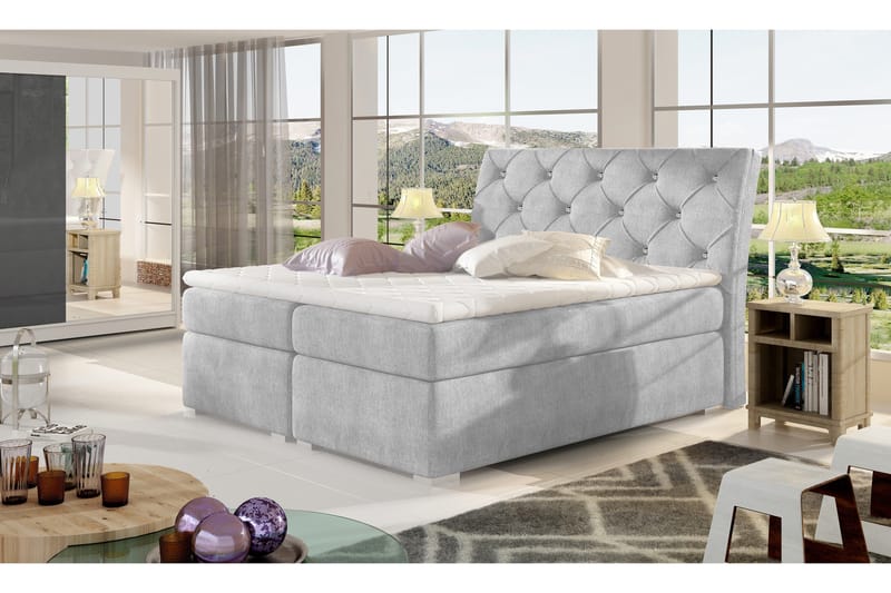 Runkosänky Andree 180x200 cm, Harmaa