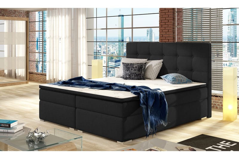 Runkosänky Bikana 160x200 cm, Musta
