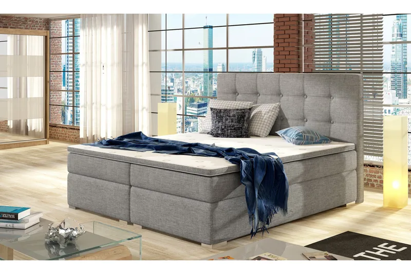 Runkosänky Bikana 180x200 cm, Harmaa