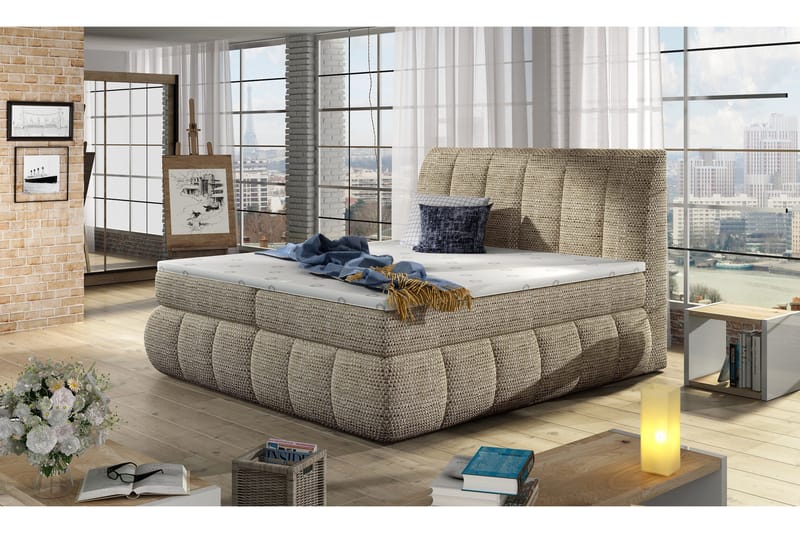 Runkosänky Borela 180x200 cm, Beige