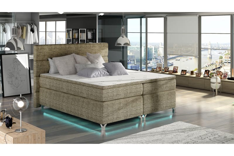 Runkosänky Lolloz 160x200 cm, Beige