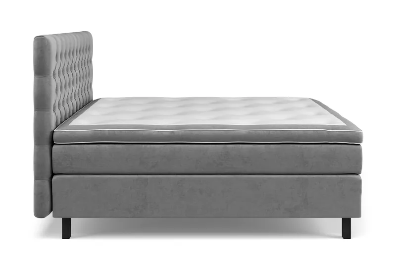 Sänkypaketti Celine 160x200 cm Sametti - Harmaa - Huonekalut - Sänky - Jenkkisängyt