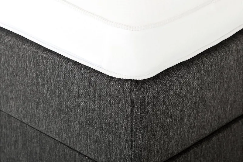 Sänkypaketti Lucky 150x200 Vaahto Sileä Sängynpääty - Niskatyyny Suuri Musta/Harmaa - Huonekalut - Sänky - Parisänky