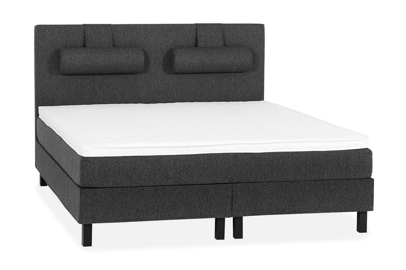Sänkypaketti Lucky 150x200 Vaahto Sileä Sängynpääty - Niskatyyny Suuri Musta/Harmaa - Huonekalut - Sänky - Jenkkisängyt