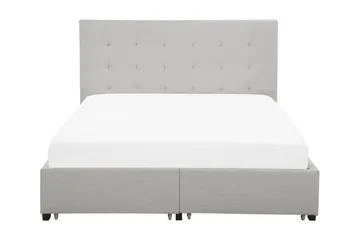 Parisänky Mooneyrow säilytyksellä 140x200 - Harmaa - Huonekalut - Sänky - Sänkykehikot & sängynrungot