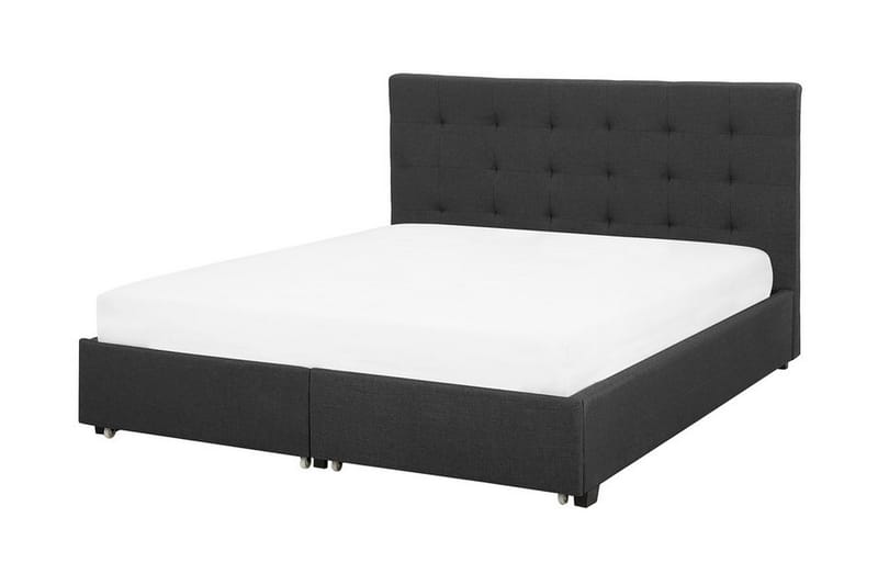 Parisänky Mooneyrow säilytyksellä 160x200 - Harmaa - Huonekalut - Sänky - Sänkykehikot & sängynrungot