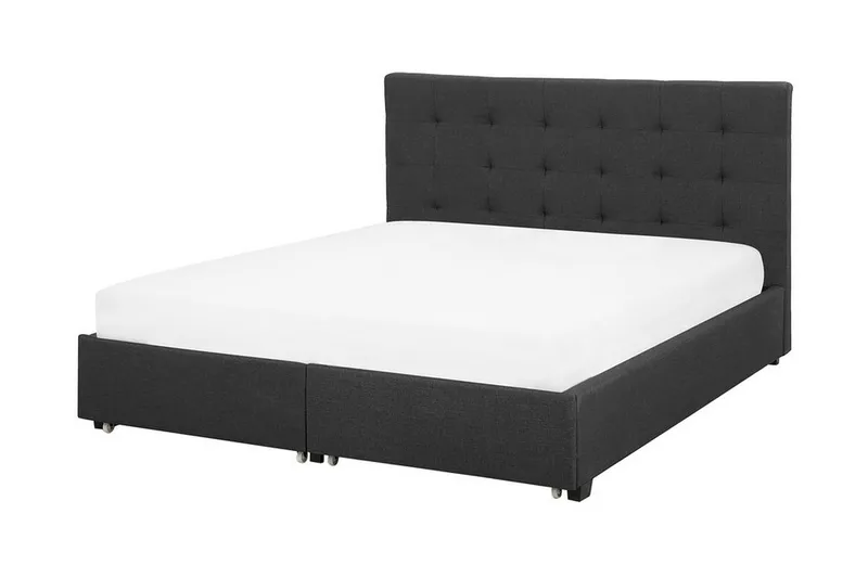 Parisänky Mooneyrow säilytyksellä 160x200 - Harmaa - Huonekalut - Sänky - Sänkykehikot & sängynrungot