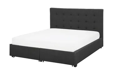 Parisänky Mooneyrow säilytyksellä 160x200 - Harmaa - Huonekalut - Sänky - Sänkykehikot & sängynrungot