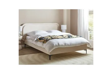 Parisänky Suzette sälepohjalla, vaalea beige, 140x200 cm - Vaalea beige, 140x200 cm - Huonekalut - Sänky - Runkopatjasängyt