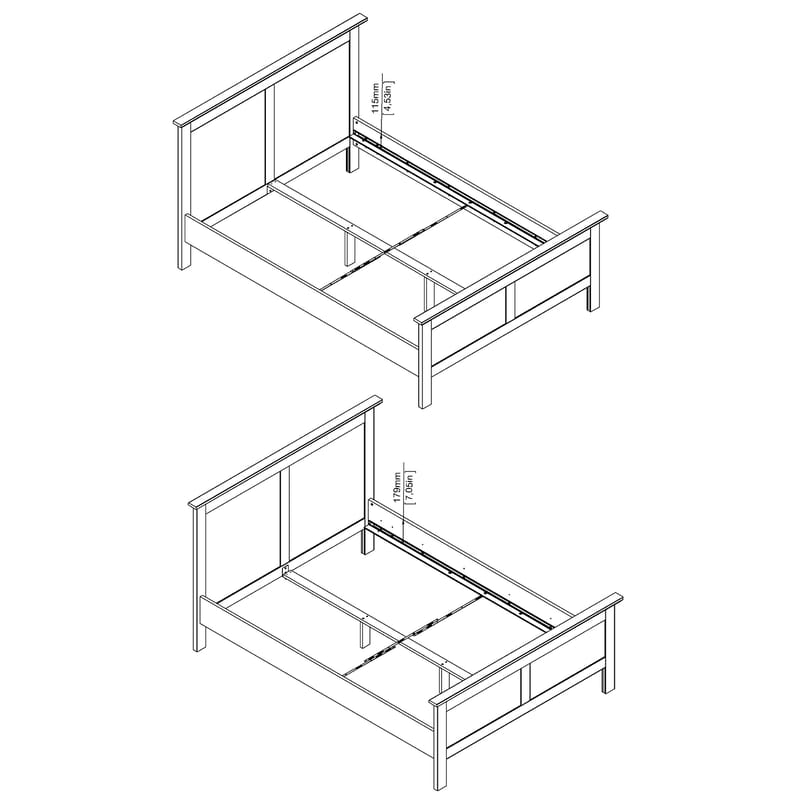 Paris sänky Paris 140x200 cm - Huonekalut - Sänky - Sänkykehikot & sängynrungot