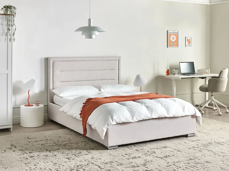 Parivuode säilytystilalla Rouen 140x200 cm - Vaalea beige - Huonekalut - Sänky - Sänkykehikot & sängynrungot