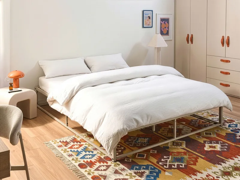 Parivuode Viry 160x200 - Vaalea beige - Huonekalut - Sänky - Sänkykehikot & sängynrungot