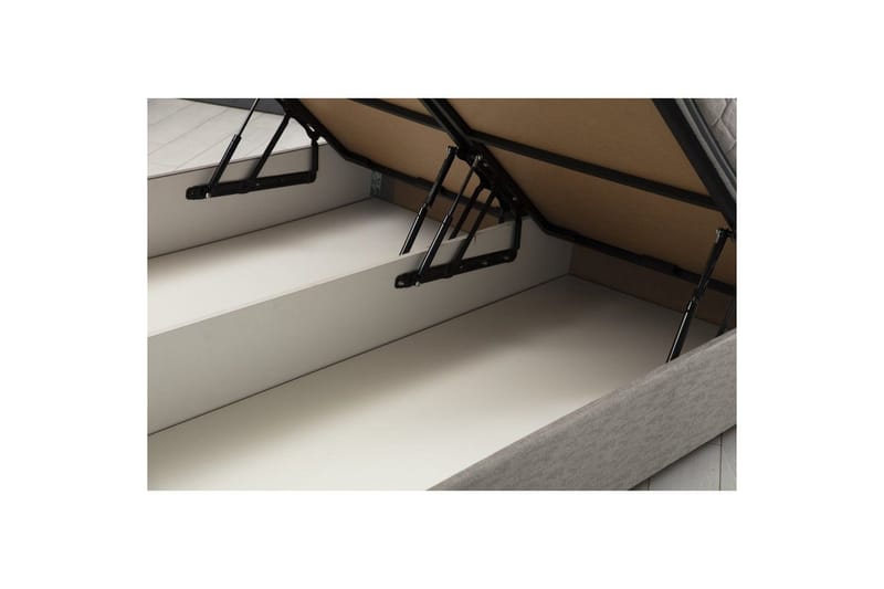 Parivuodepohja ja Pääty Sonyi vaaleanharmaa - 150 x 110 x 200 cm - Huonekalut - Sänky - Sänkykehikot & sängynrungot