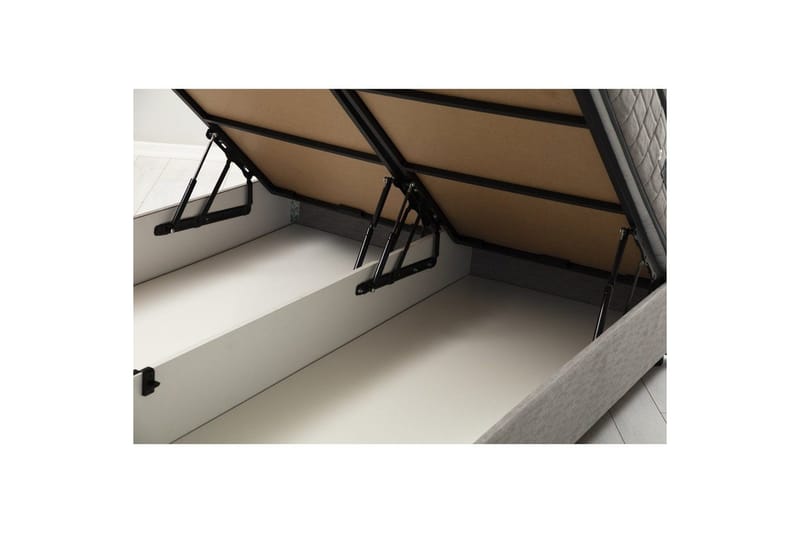 Parivuodepohja ja Pääty Sudalmuni vaaleanharmaa - 140 x 110 x 200 cm - Huonekalut - Sänky - Sänkykehikot & sängynrungot