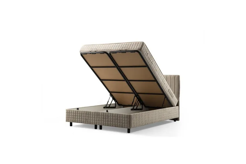 Parivuodepohja ja Pääty Sudamal ruskea - 150 x 110 x 200 cm - Huonekalut - Sänky - Sänkykehikot & sängynrungot