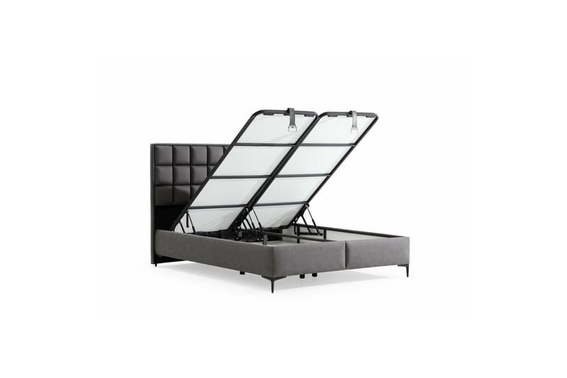 Parivuodepohja ja Pääty Sube Harmaa - 180 x 38 x 200 cm - Huonekalut - Sänky - Sänkykehikot & sängynrungot