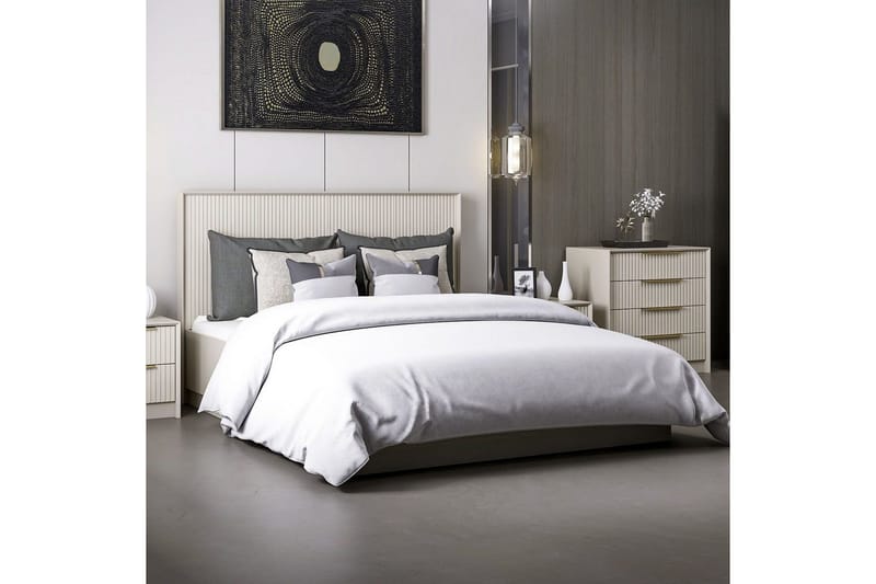 Parivuodepohja ja Pääty Fruitland-kivi (150 x 35 x 208 cm) - Harmaa - Huonekalut - Sänky - Sänkykehikot & sängynrungot