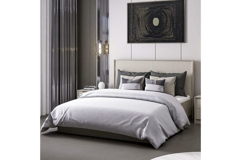 Parivuodepohja ja Pääty Fruitland-kivi (150 x 35 x 208 cm) - Harmaa - Huonekalut - Sänky - Sänkykehikot & sängynrungot