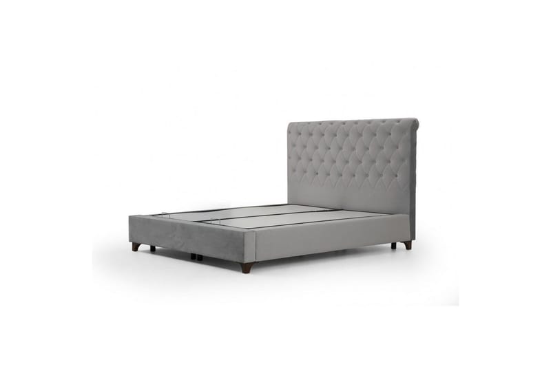 Parivuodepohja ja Pääty Subra Harmaa - 140 x 130 x 200 cm - Huonekalut - Sänky - Sänkykehikot & sängynrungot